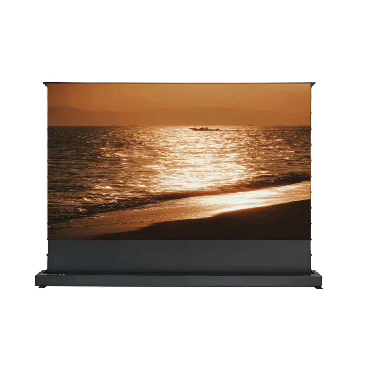 Projector Screen 120 Inch Motorized Ambient - 120インチALRフレネル電動フロア昇降式プロジェクタースクリーン、周囲光を遮断するポータブルスクリーン、4Kロングスロープロジェクター対応