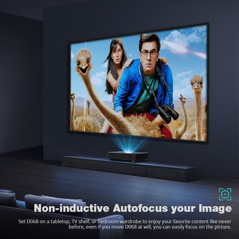 Ultra Short Throw Laser Projector 4K - ホタック ホットセール D068 6500ルーメン スマートアンドロイドTVプロジェクター HDホームシアター