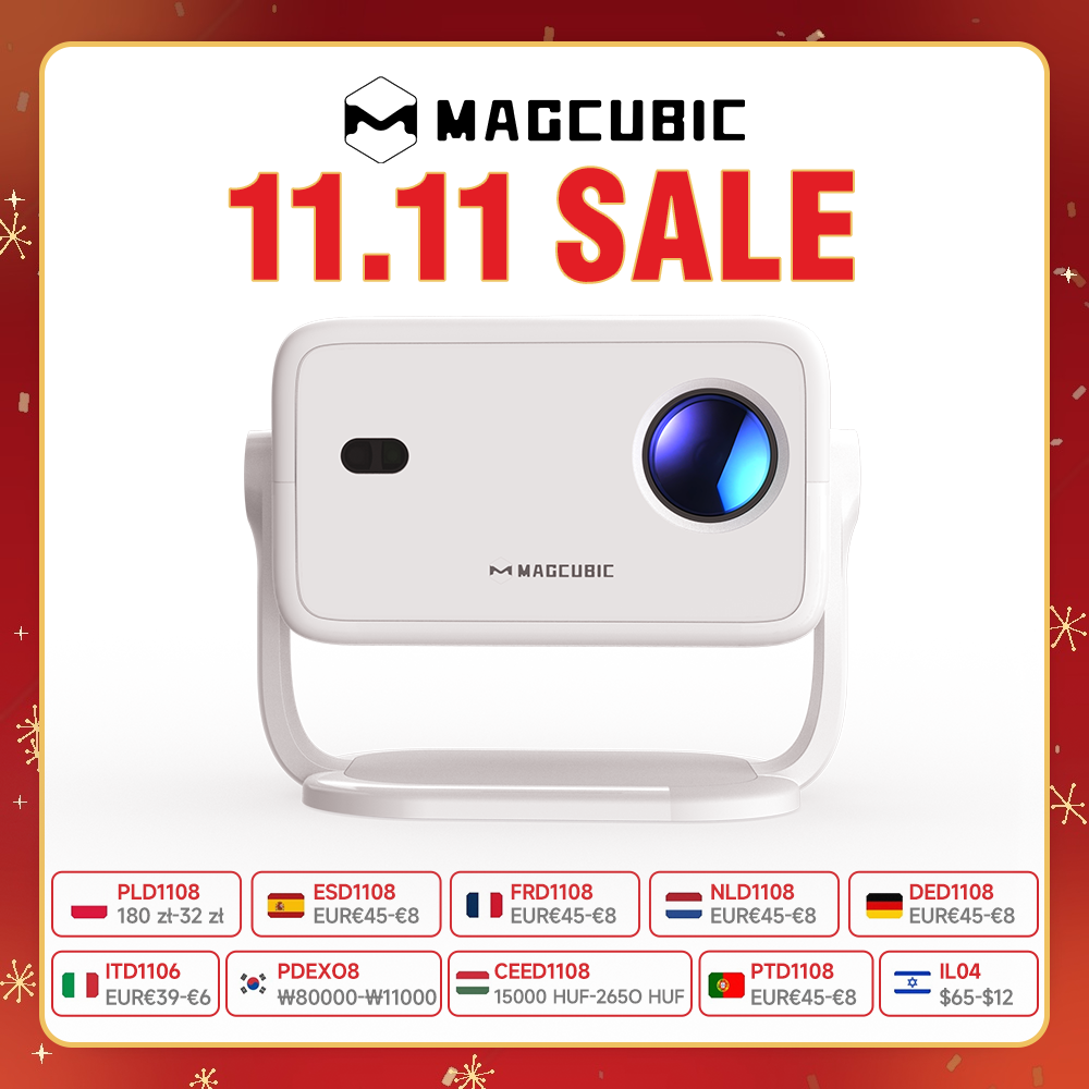 Auto Focus Keystone Correction Projector - Magcubic 8K L018 プロジェクター 650ANSI ネイティブ1080P