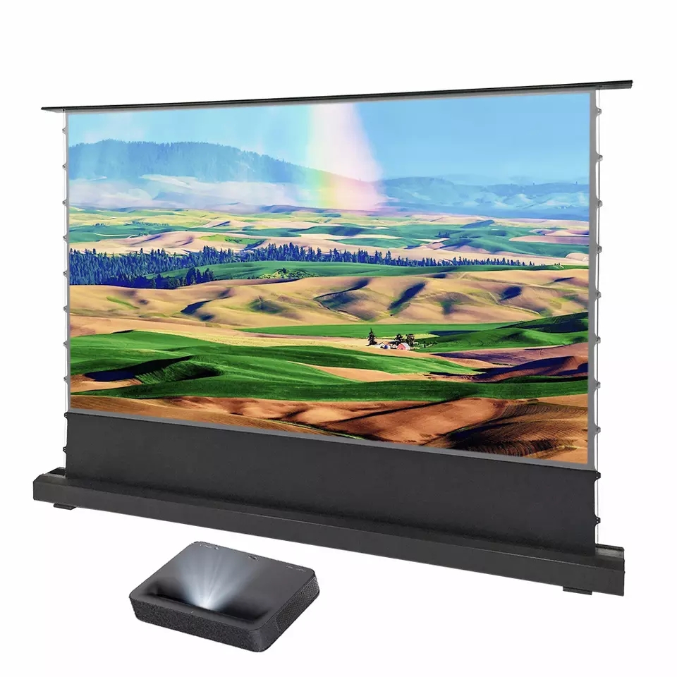 Ultra Short Throw Laser Projector 4K - XJK卸売電動フロア昇降式ALRプロジェクションスクリーン100インチ超短焦点4K HD USTレーザープロジェクター