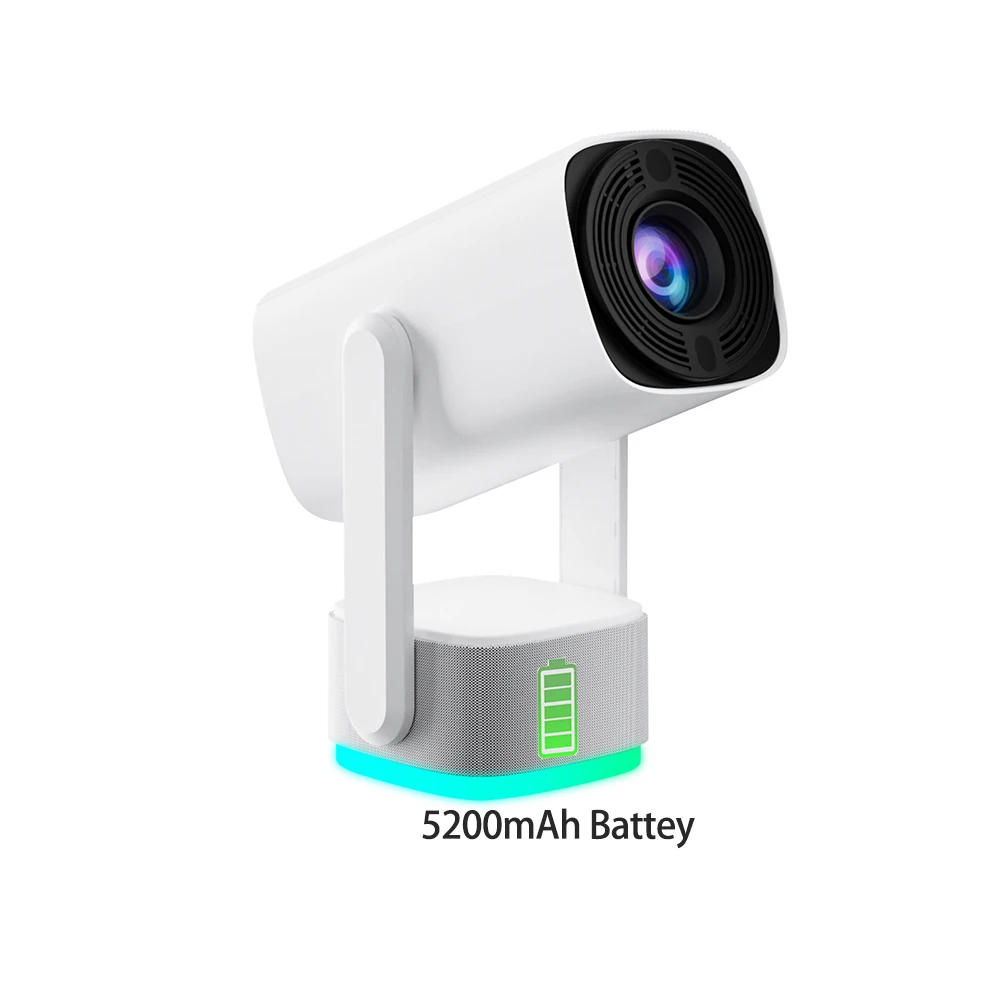 Mini Portable Projector Rechargeable Battery - ミニプロジェクター 充電式バッテリー搭載 1080P スマートポータブルプロジェクター オートフォーカス キーストーン補正