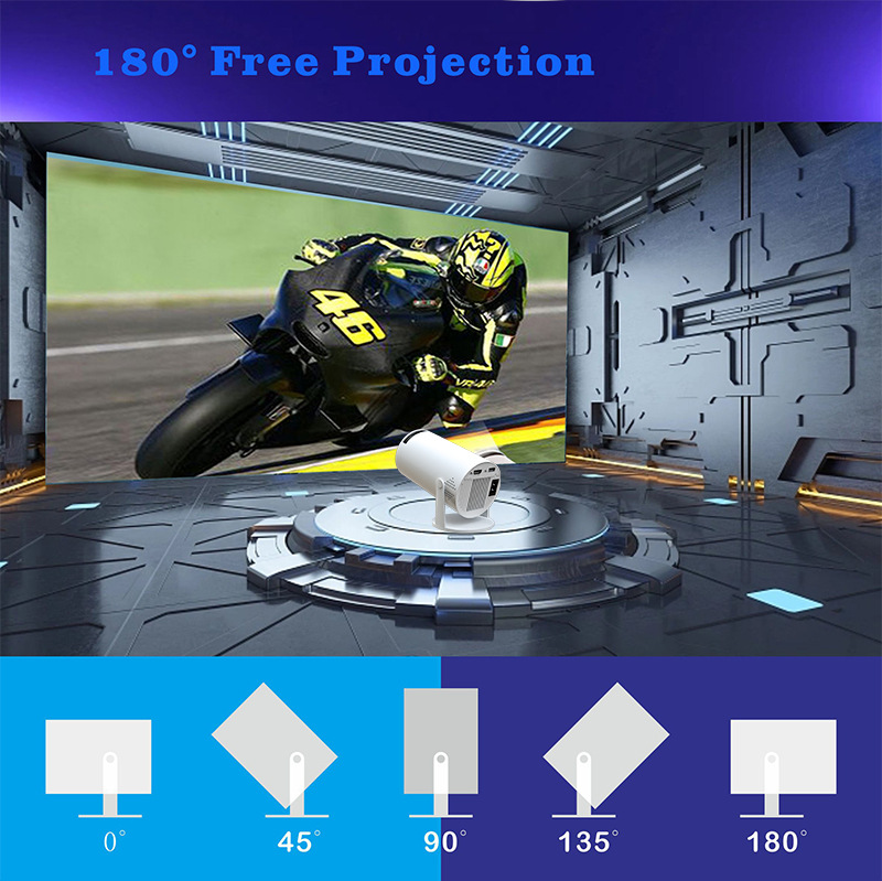 1080P対応のポータブルプロジェクター。200ANSIルー - 4K Smart Projector Android 11 Wifi 6 のレビューと価格