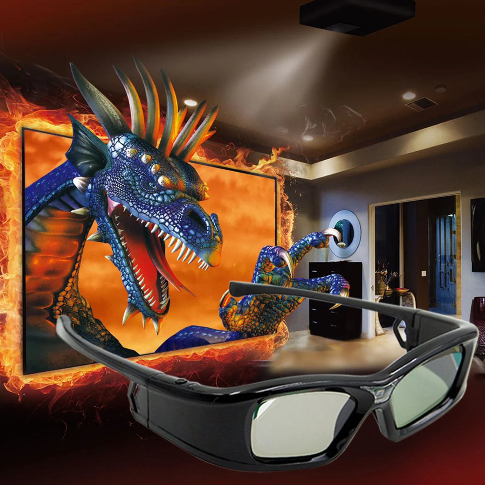 GL410-プロジェクター用の3Dメガネ,フルHD,アクティ - Active 3D Glasses Dlp Link Projector のレビューと価格