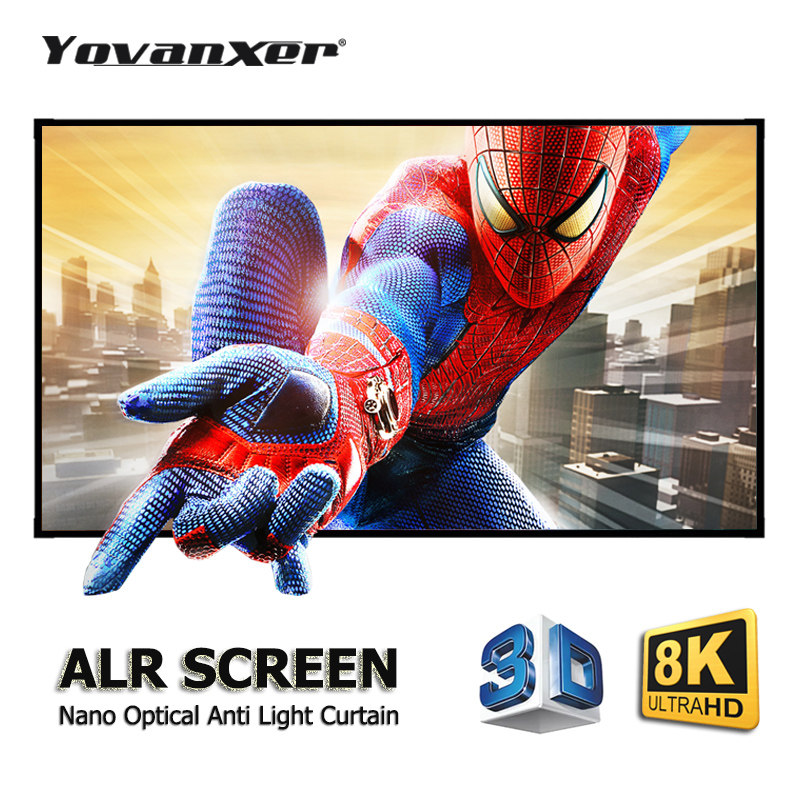 ALRプロジェクションスクリーン 3Dナノメタルアンビエント - Alr Ambient Light Rejecting Projector Screen のレビューと価格