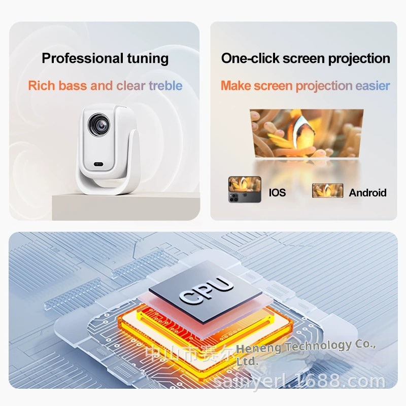 Saier B13 プロジェクターは画面サイズに自動的に適応 - Auto Focus Keystone Correction Projector のレビューと価格