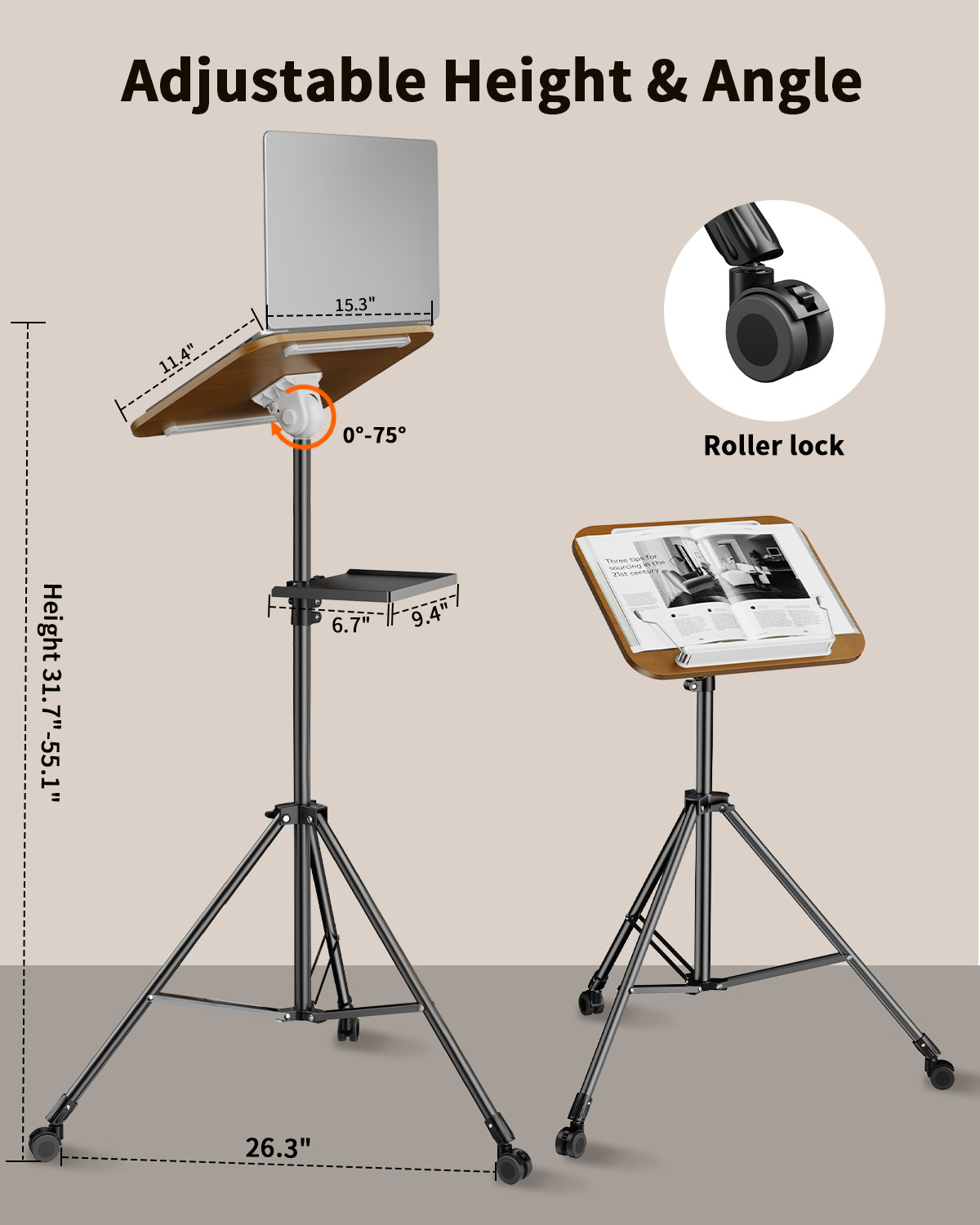 Oatsbasf ポータブル ラップトップ三脚 フロアスタン - Projector Floor Stand Tripod Adjustable のレビューと価格