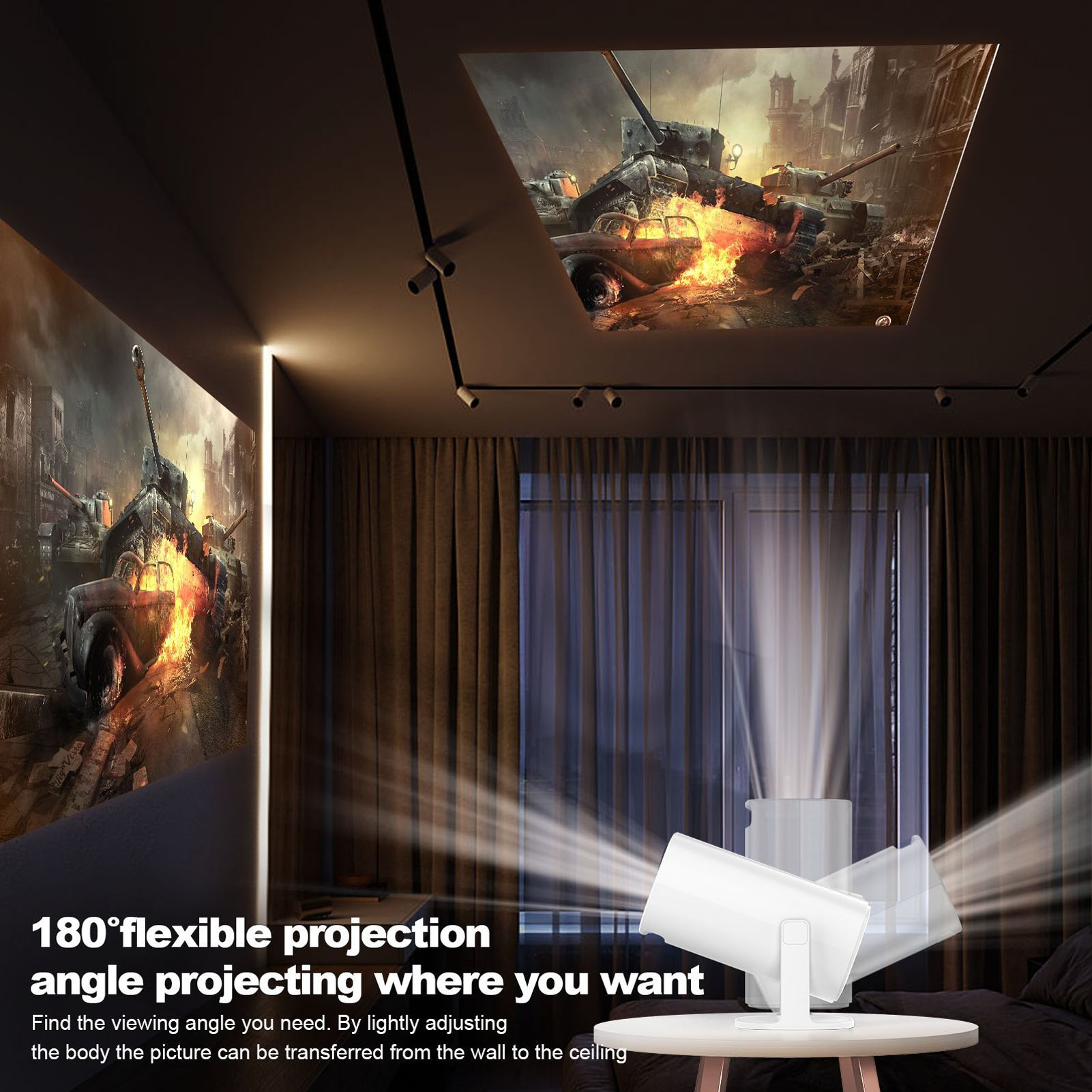 P30 1080P FHP 4K LED プロジェクター 1 - 4K Smart Projector Android 11 Wifi 6 のレビューと価格