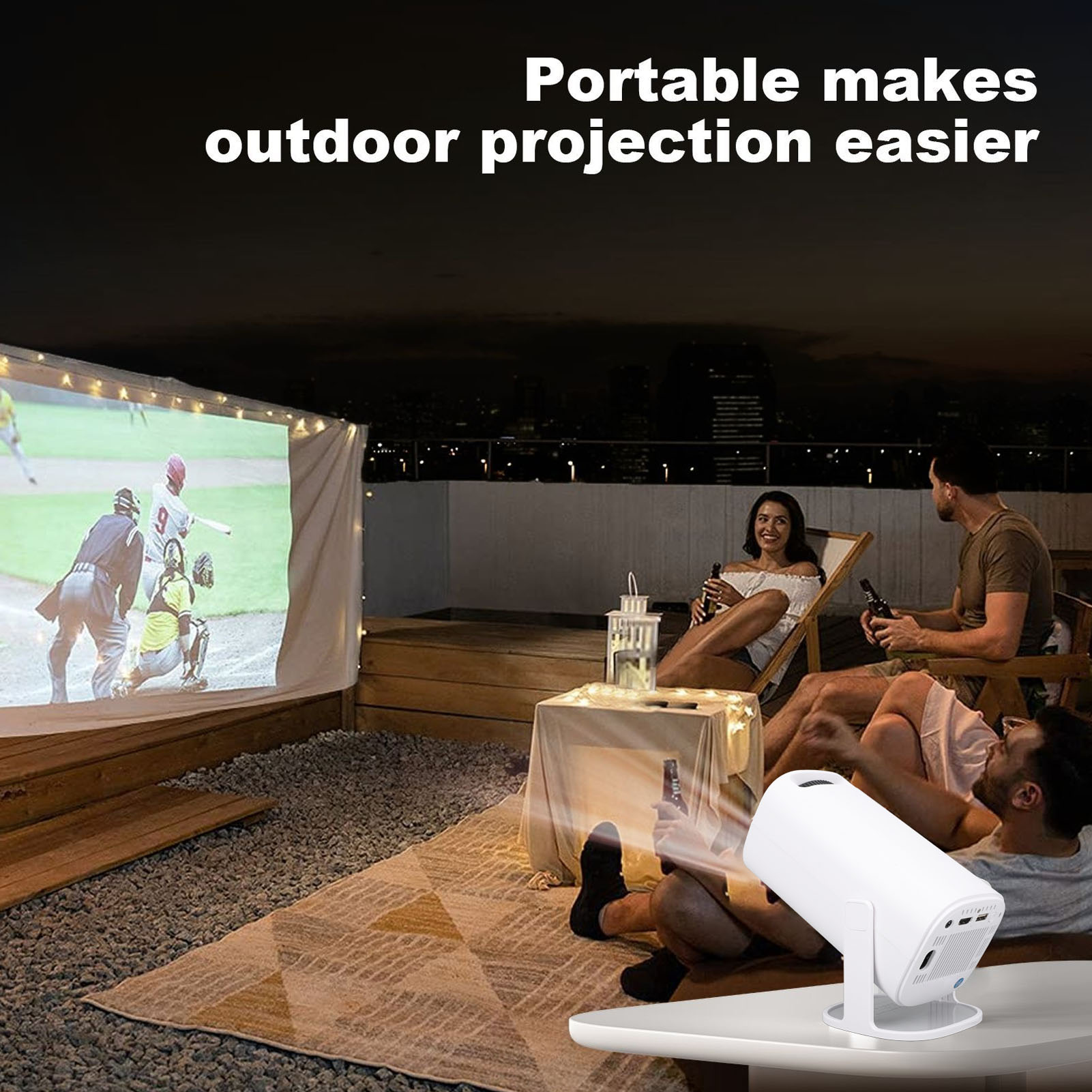 P30 1080P FHP 4K LED プロジェクター 1 - 4K Smart Projector Android 11 Wifi 6 のレビューと価格