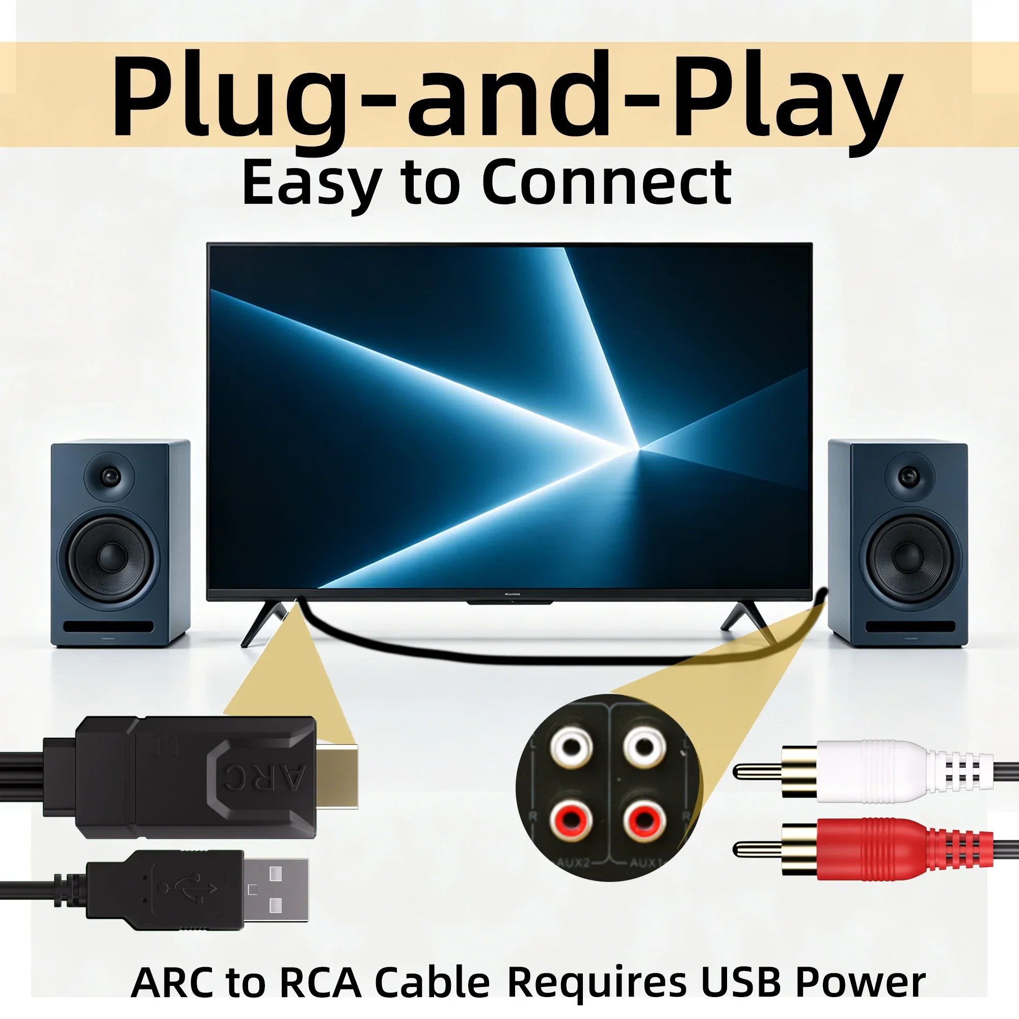 192kHz PCM2.0対応 TV用 ARC-RCAオーデ - Optical Audio Hdmi Earc Extractor のレビューと価格