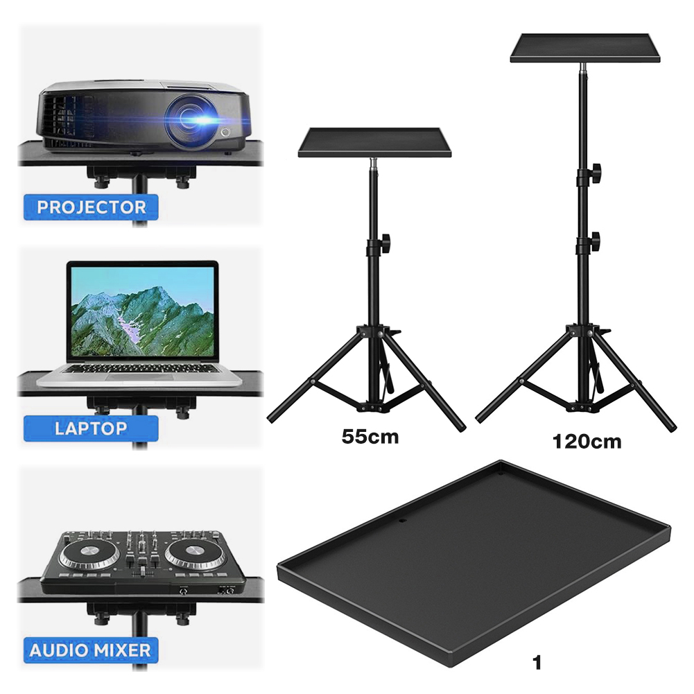 プロジェクタートレイ 1/4インチネジ式三脚トレイ 高さ調節 - Projector Floor Stand Tripod Adjustable のレビューと価格