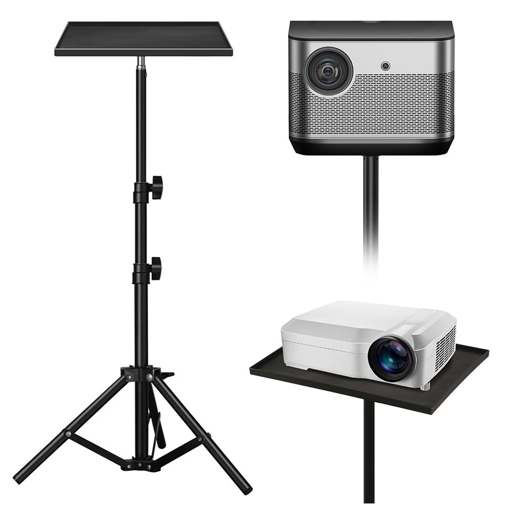 プロジェクタートレイ 1/4インチネジ式三脚トレイ 高さ調節 - Projector Floor Stand Tripod Adjustable のレビューと価格