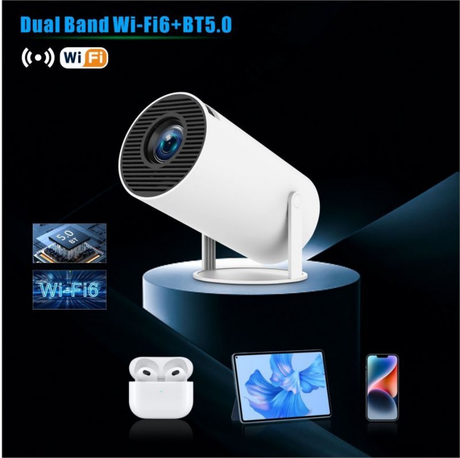 HY300 pro miniスマートプロジェクター 4K A - 4K Smart Projector Android 11 Wifi 6 のレビューと価格