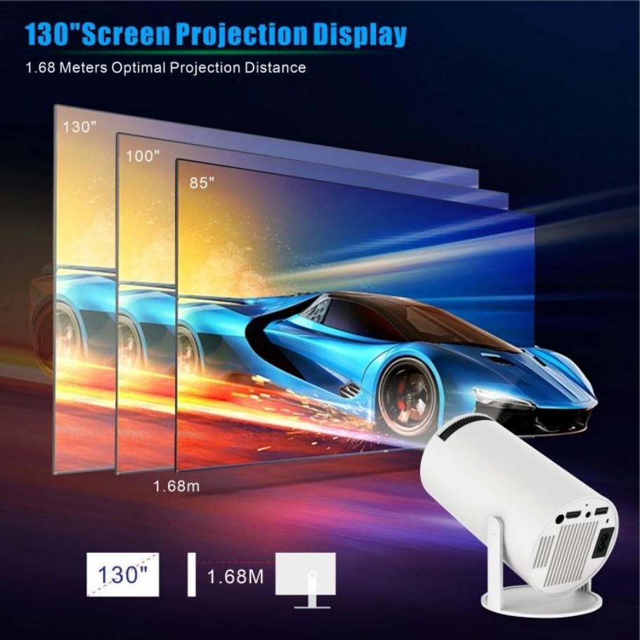 HY300 pro miniスマートプロジェクター 4K A - 4K Smart Projector Android 11 Wifi 6 のレビューと価格