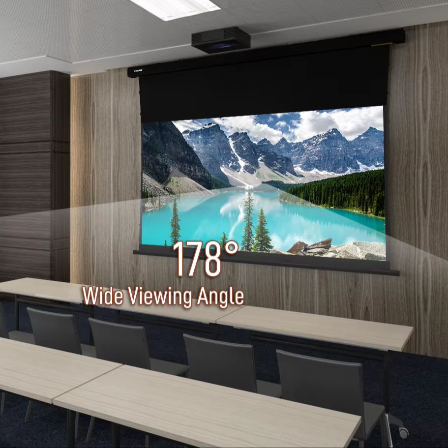 120 インチ電動天井電動ロールアップ周囲光除去 T プリズ - Projector Screen 120 Inch Motorized Ambient のレビューと価格