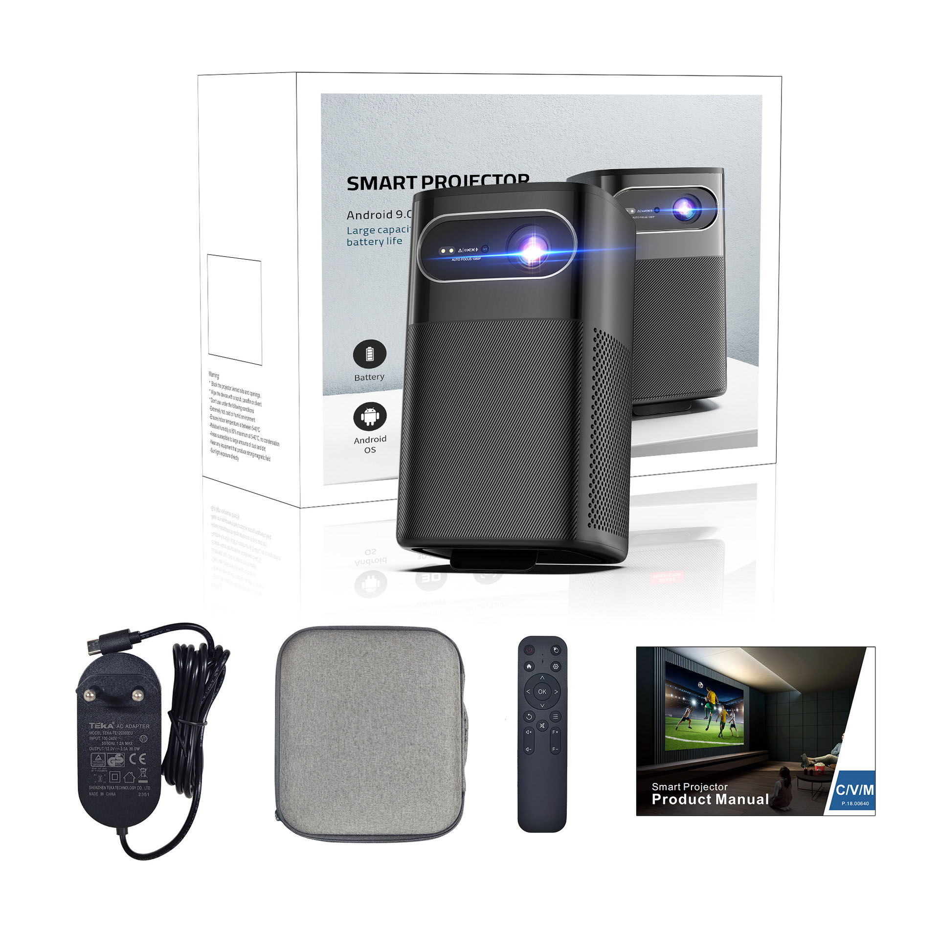 4K対応、内蔵スピーカー搭載、1080PフルHDワイヤレスミ - Mini Portable Projector Rechargeable Battery のレビューと価格