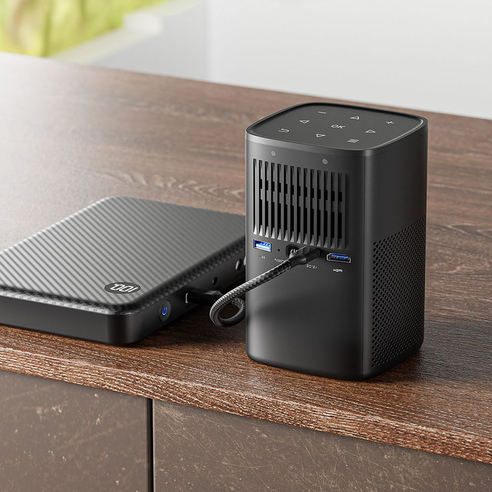4K対応、内蔵スピーカー搭載、1080PフルHDワイヤレスミ - Mini Portable Projector Rechargeable Battery のレビューと価格