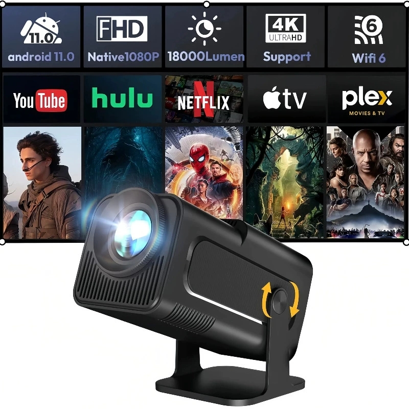HY320Mini 新登場 ネイティブ720P Androi - 4K Smart Projector Android 11 Wifi 6 のレビューと価格