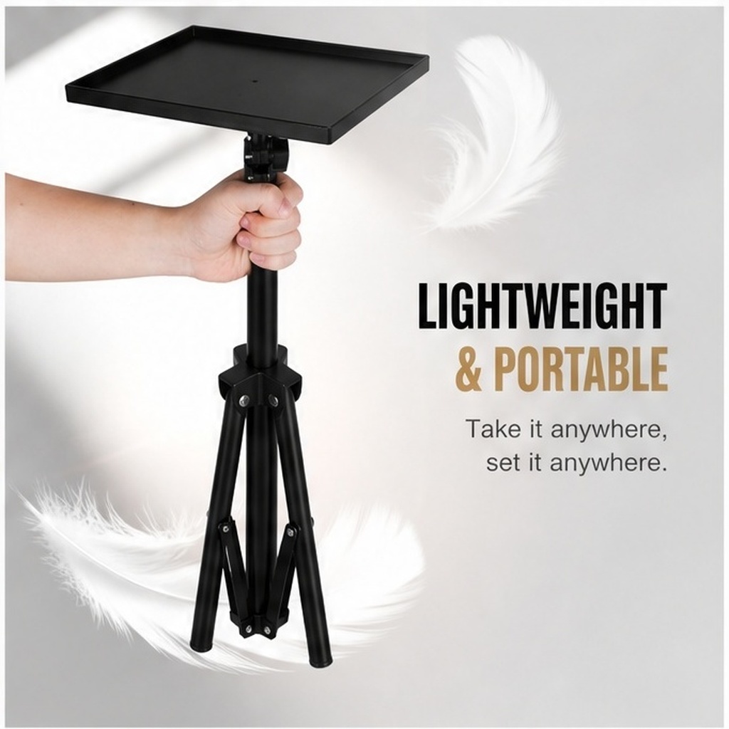 高さ調節可能なプロジェクター用三脚スタンド – オフィス、ビ - Projector Floor Stand Tripod Adjustable のレビューと価格