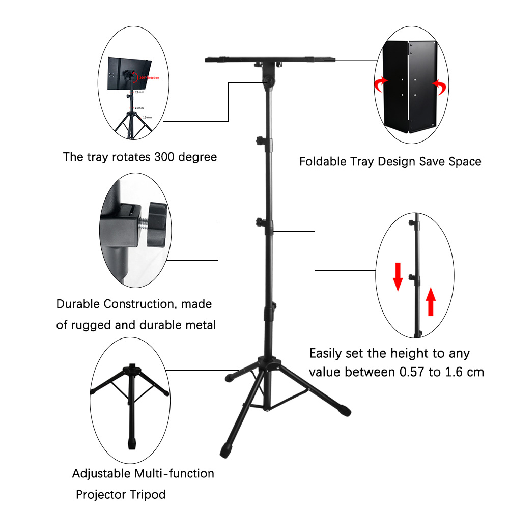 調整可能なフロアプロジェクターブラケット,ポータブルラップト - Projector Floor Stand Tripod Adjustable のレビューと価格