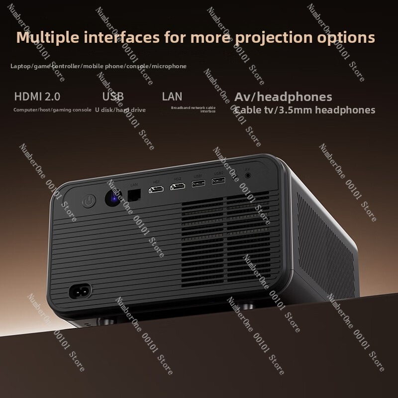 ポータブルスマートHDプロジェクター 1080Pホームシアタ - Auto Focus Keystone Correction Projector のレビューと価格