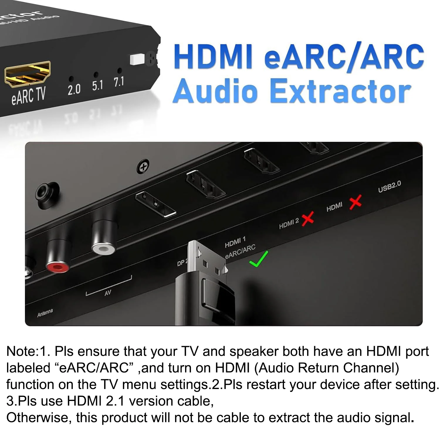 192kHz対応 EARCオーディオ抽出器、テレビ用EARC - Optical Audio Hdmi Earc Extractor のレビューと価格