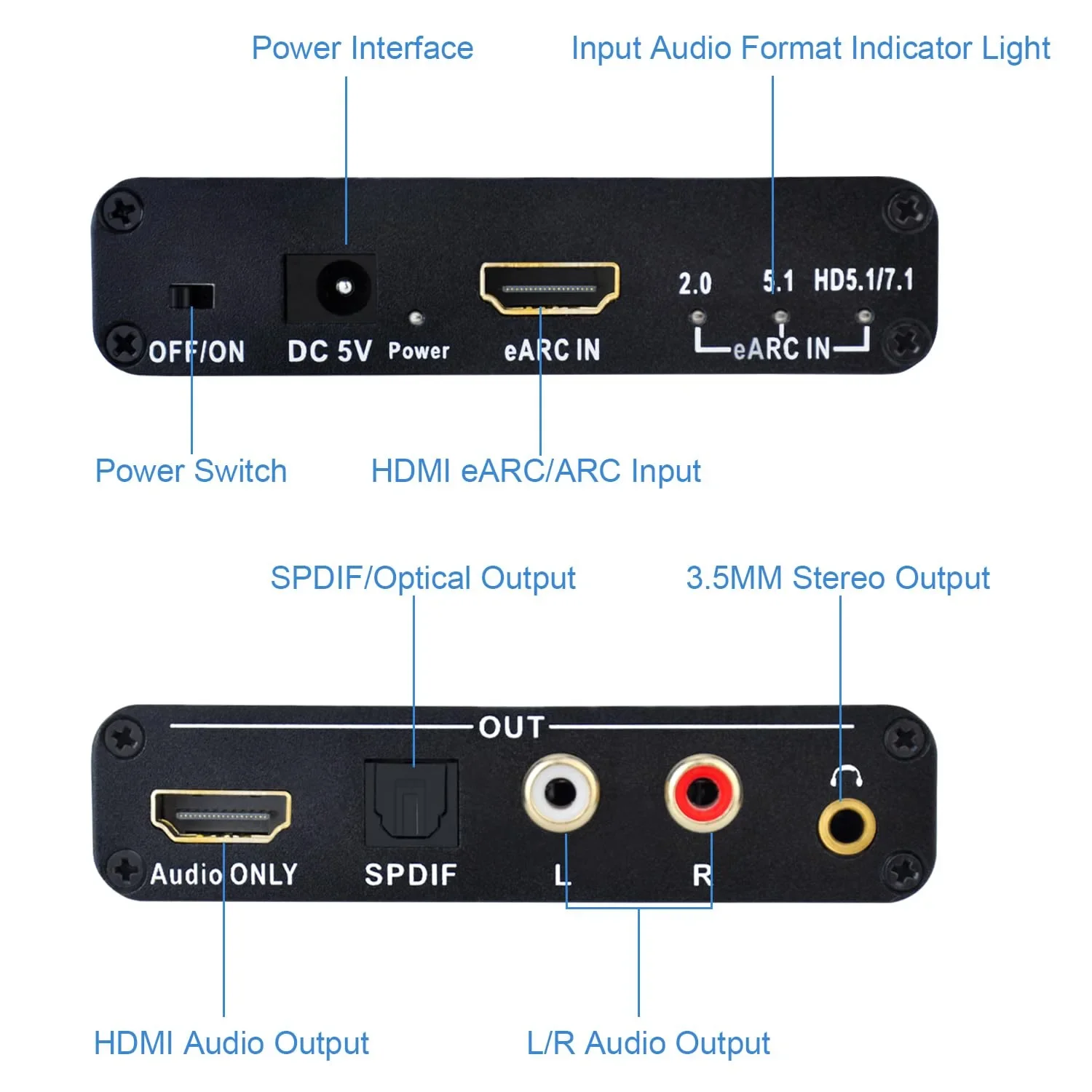 RCA オーディオエクストラクターコンバーター EARC H - Optical Audio Hdmi Earc Extractor のレビューと価格