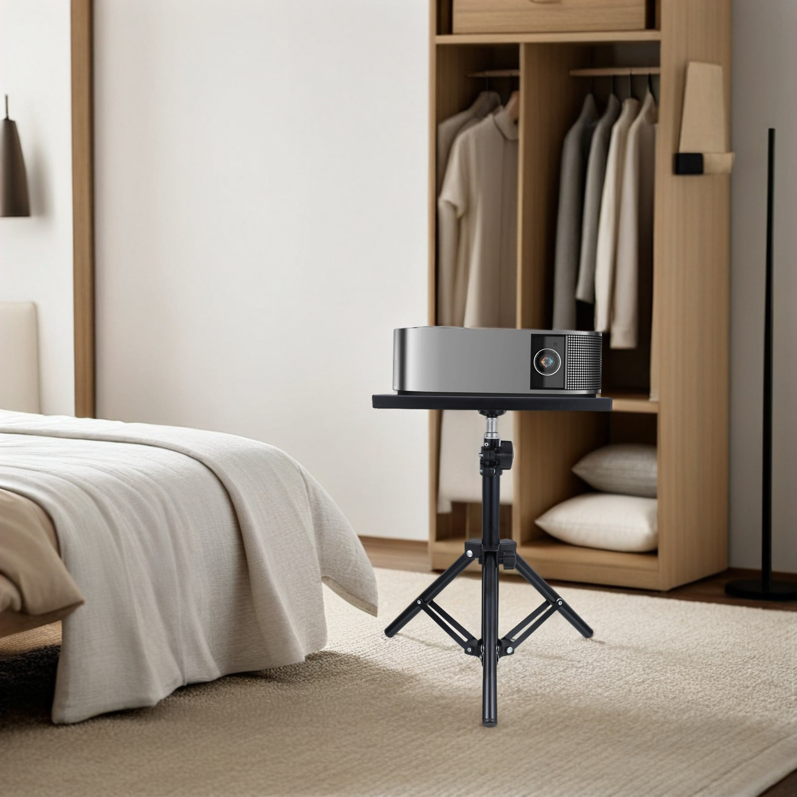 プロジェクター用スタンド、ノートパソコン用三脚、高さ調整可能 - Projector Floor Stand Tripod Adjustable のレビューと価格