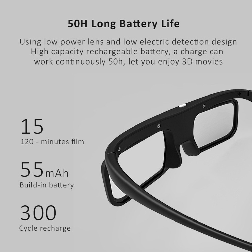 DLPリンク対応アクティブシャッター3Dメガネ。USB充電式 - Active 3D Glasses Dlp Link Projector のレビューと価格