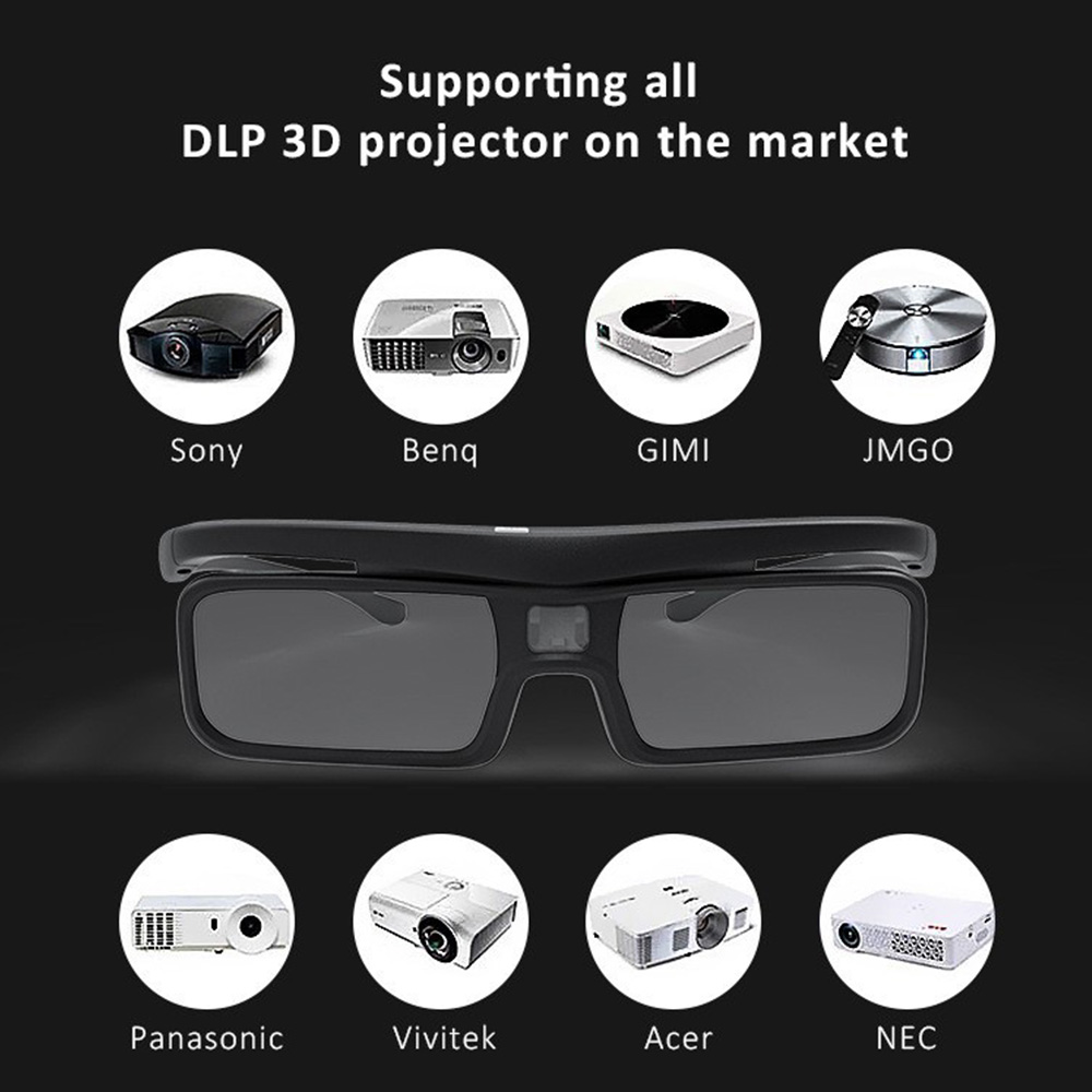 DLPリンク対応アクティブシャッター3Dメガネ。USB充電式 - Active 3D Glasses Dlp Link Projector のレビューと価格