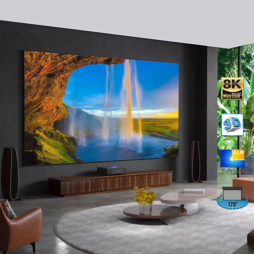 Mivision 130 インチ最新 T プリズム UST  - Alr Ambient Light Rejecting Projector Screen のレビューと価格