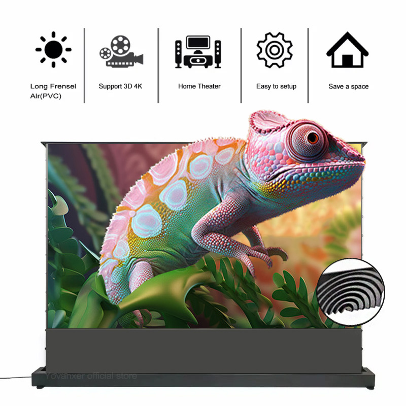 72～120インチ電動フレネルALRフロア昇降型プロジェクタ - Projector Screen 120 Inch Motorized Ambient のレビューと価格