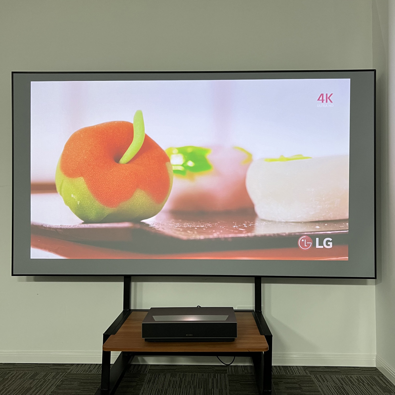 手頃な価格の150インチMaxグレーダイヤモンドUSTフレー - Ultra Short Throw Laser Projector 4K のレビューと価格