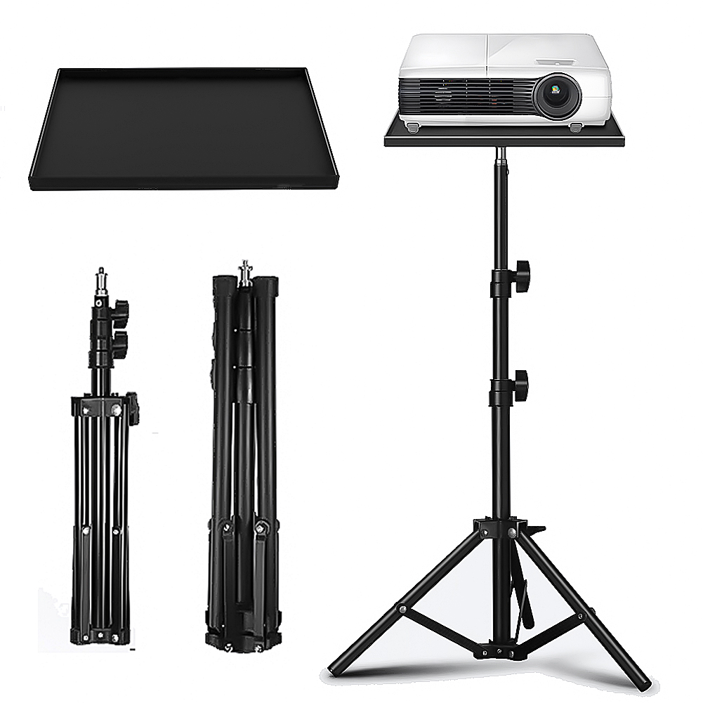 ユニバーサル対応のノートパソコン用プロジェクター三脚スタンド - Projector Floor Stand Tripod Adjustable のレビューと価格