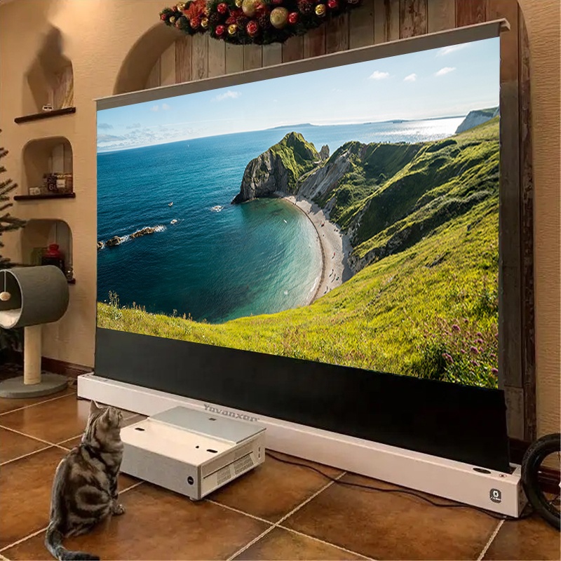 120インチの電動昇降式ALR（アンビエントライトリジェクテ - Alr Ambient Light Rejecting Projector Screen のレビューと価格